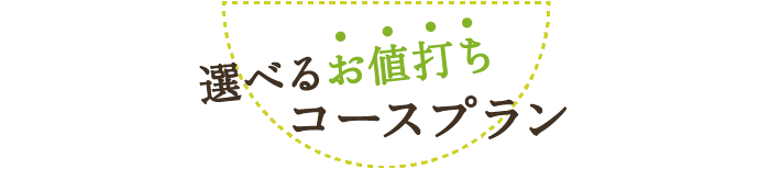 選べるお値打ちコースプラン